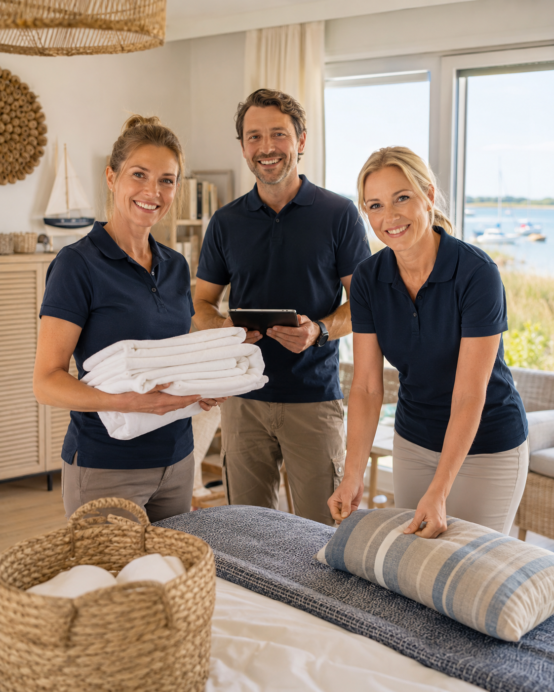 Vor-Ort-Team von Favorent an einer Ferienwohnung in Barth